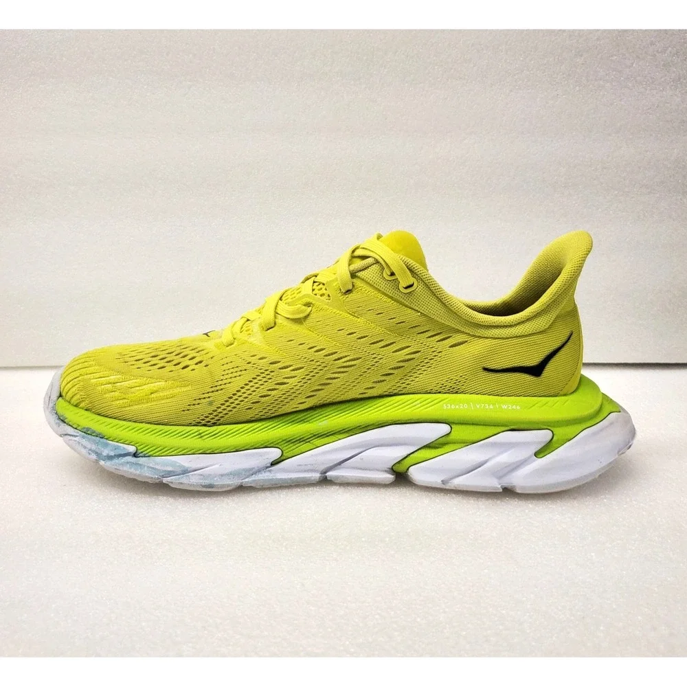 Hoka One One Clifton Edge Men's Road Running Shoes Size 8 Citrus Yellow